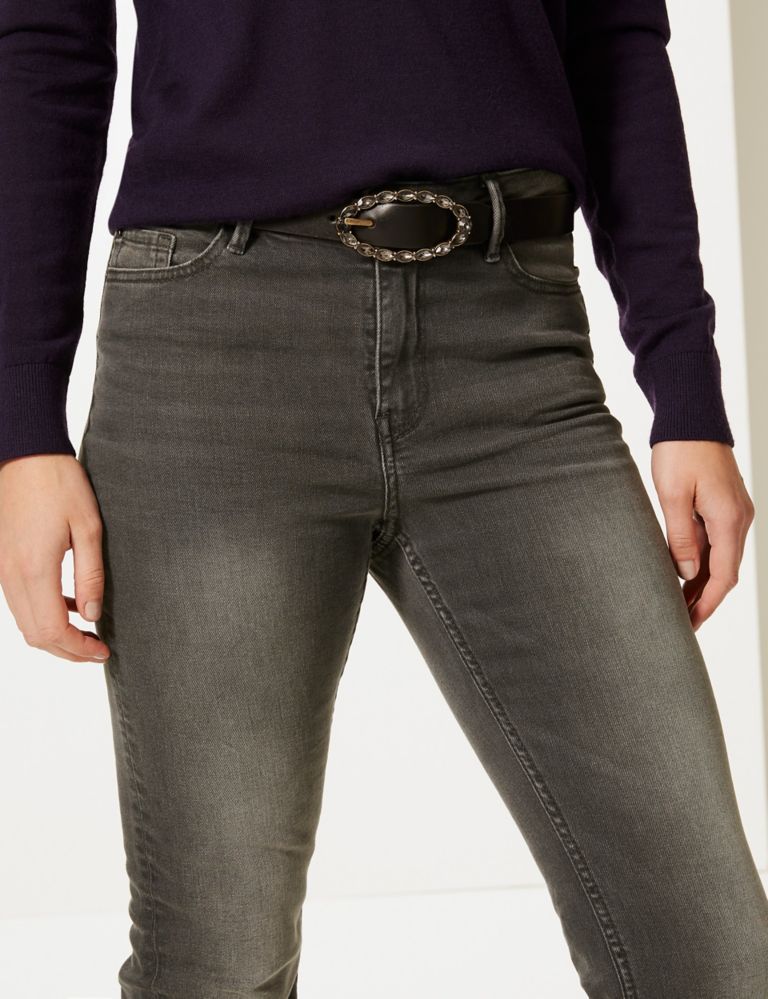 Faux Leather Jeans Hip Belt 1 of 3