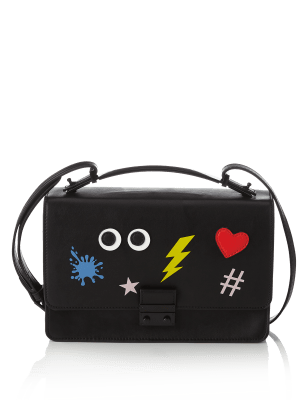 Faux Leather Novelty Top Handle Satchel Bag Image 2 of 5