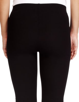 Faux leather outlet front panel leggings