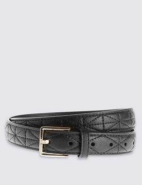 Faux Leather Quilted  Belt Image 2 of 4