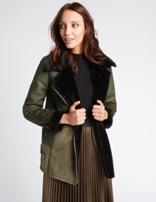 M&s shearling store jacket