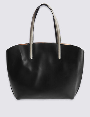 Faux Leather Shopper Bag Image 2 of 6