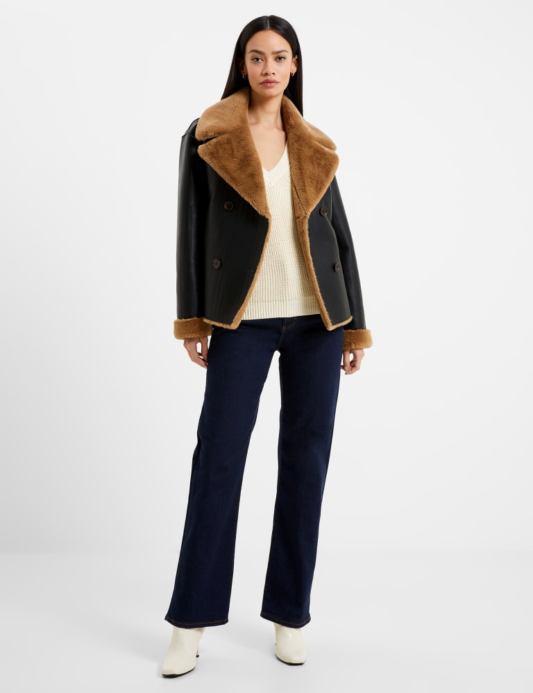 French connection faux shearling coat best sale