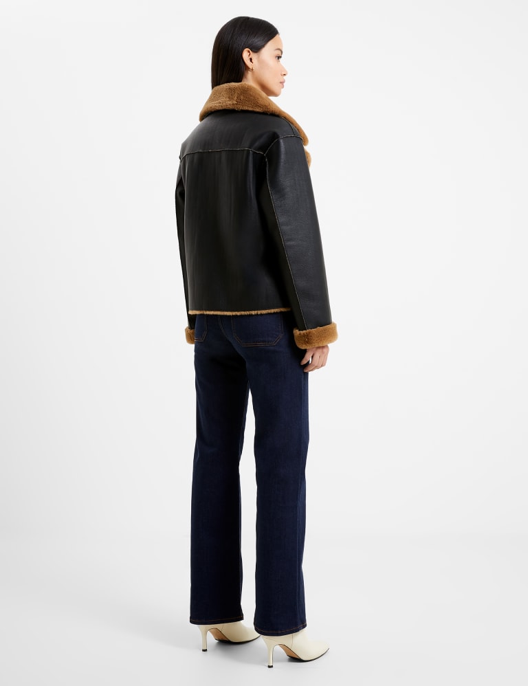 French connection cheap shearling jacket