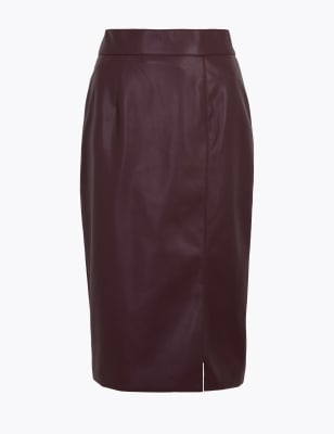 Leather skirt hotsell marks and spencer