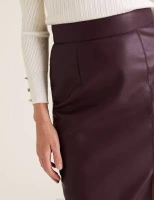 Faux leather skirt 2024 marks and spencer