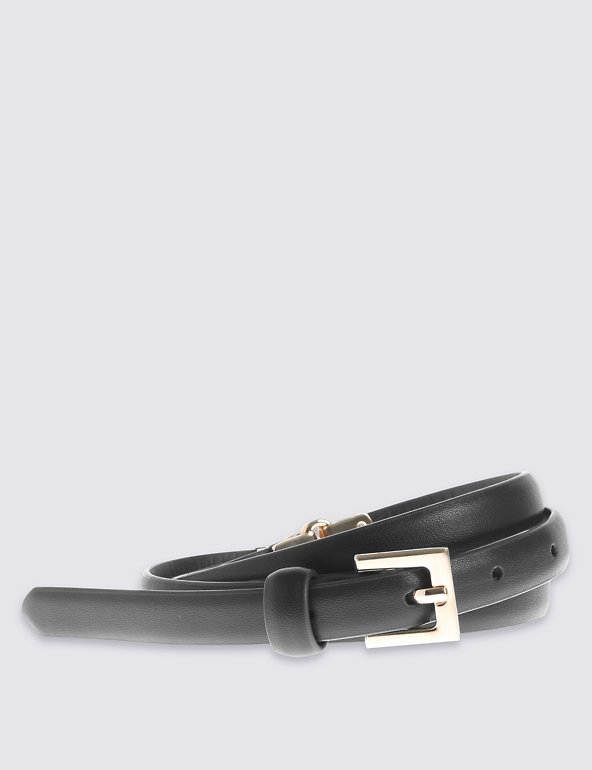 Faux Leather Skinny Belt Image 1 of 2