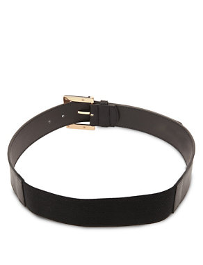 Faux Leather Square Buckle Waist Belt Image 2 of 3