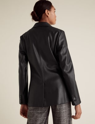 Marks and spencer faux clearance leather jacket