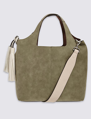 Faux Leather Tassel Shoulder Bag Image 2 of 5