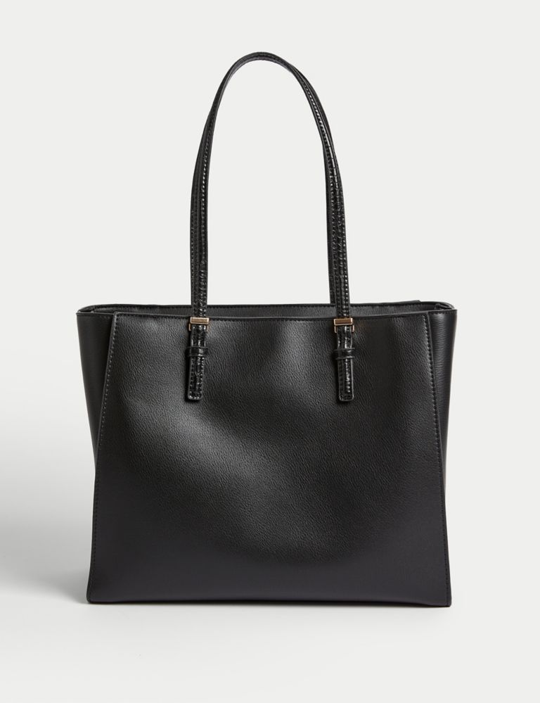 Faux Leather Tote Bag 3 of 4