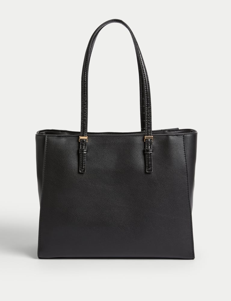 Faux Leather Tote Bag 1 of 4