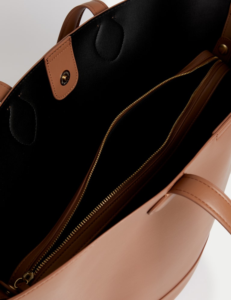 Faux Leather Tote Bag