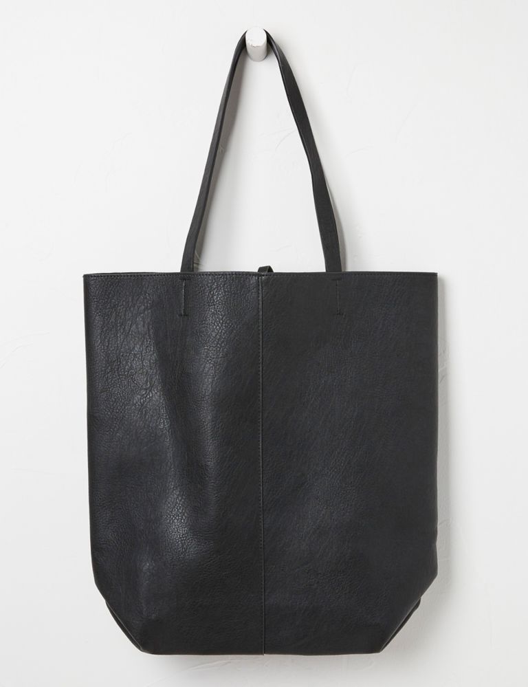 Faux Leather Tote Bag 1 of 3