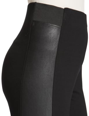 Faux Leather Trim Leggings, M&S Collection