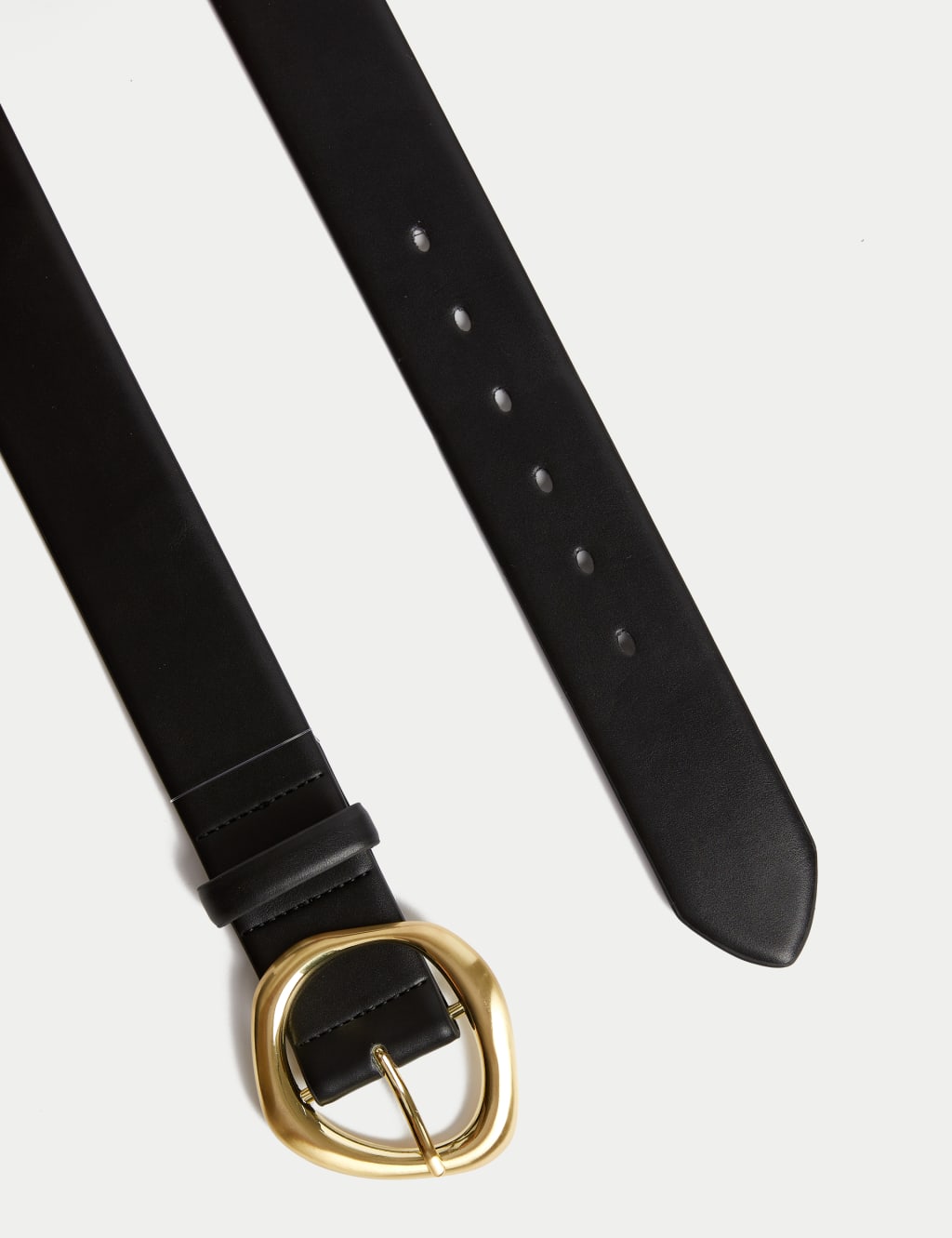 Zoiuytrg Women's Faux Leather Waist Belt, Skinny Thin Belt With Golden