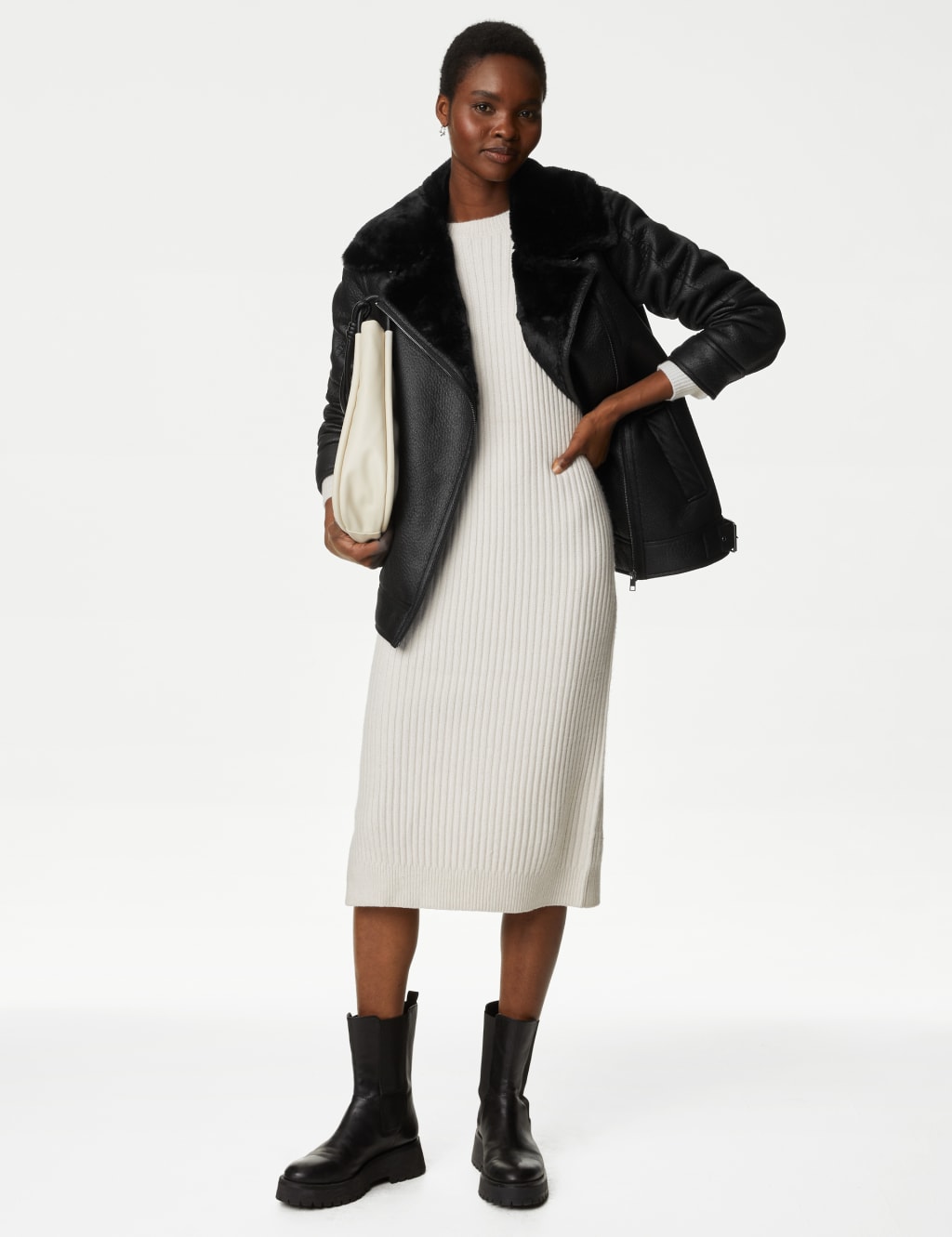 Aviator faux shearling coat sales