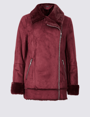 marks and spencer shearling jacket