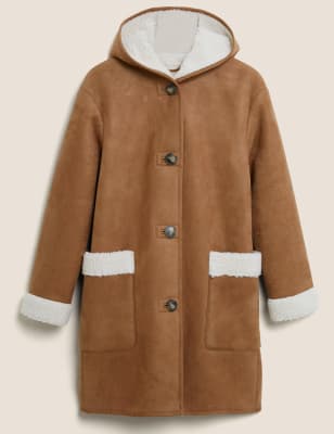 Faux Shearling Coat, M&S Collection