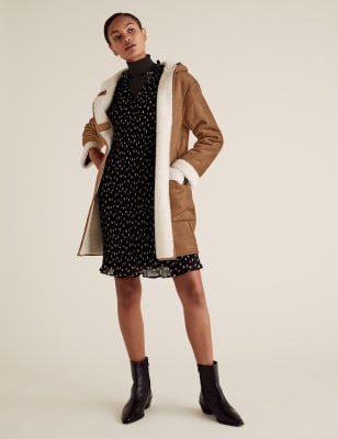 Marks & Spencer is selling a chic faux shearling coat