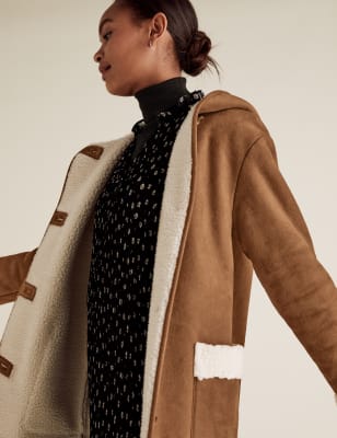 Faux shearling coat