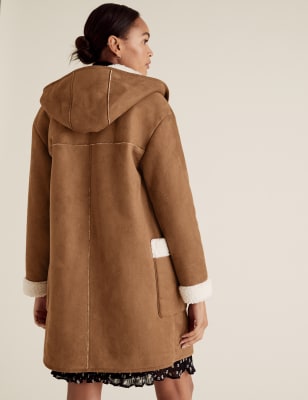 Shearling hot sale faux coat