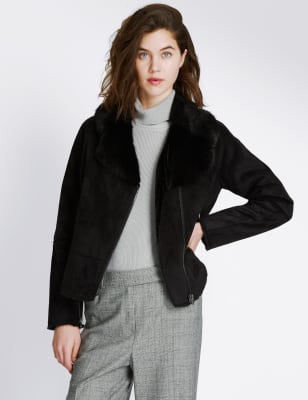 m&s sheepskin jacket