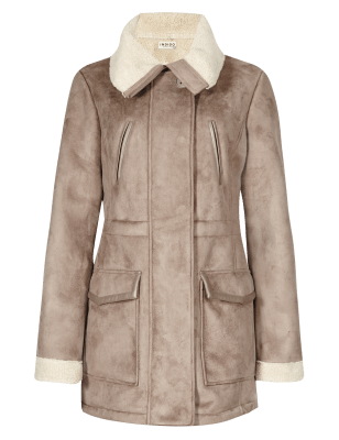 marks and spencer shearling jacket