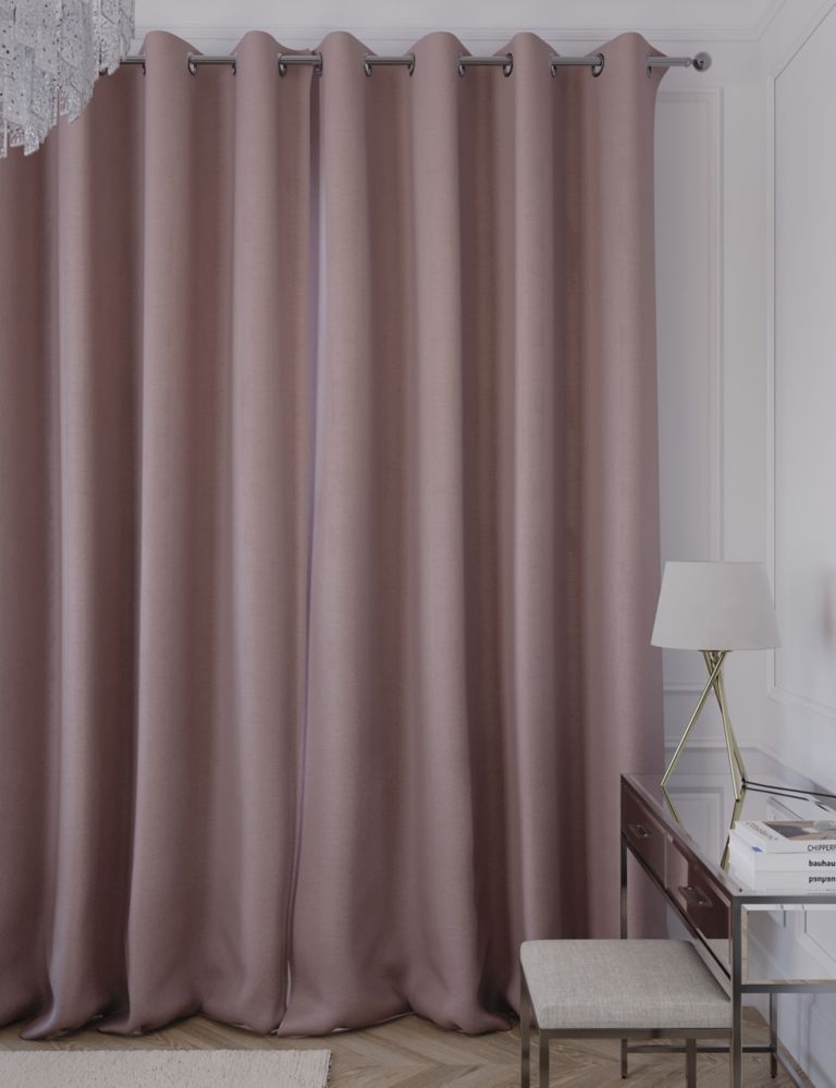 Faux Silk Eyelet Blackout Curtains 4 of 5