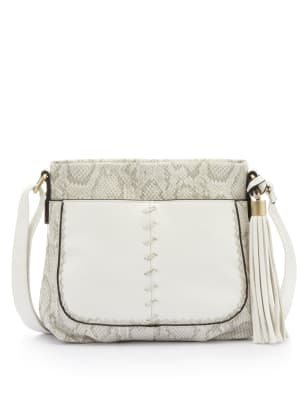 Faux Snakeskin Cross Body Bag Per Una M S