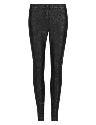 Faux Snakeskin Print Jeggings, M&S Collection