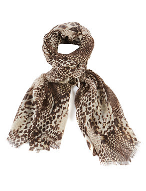 Faux Snakeskin Print Scarf Image 2 of 4