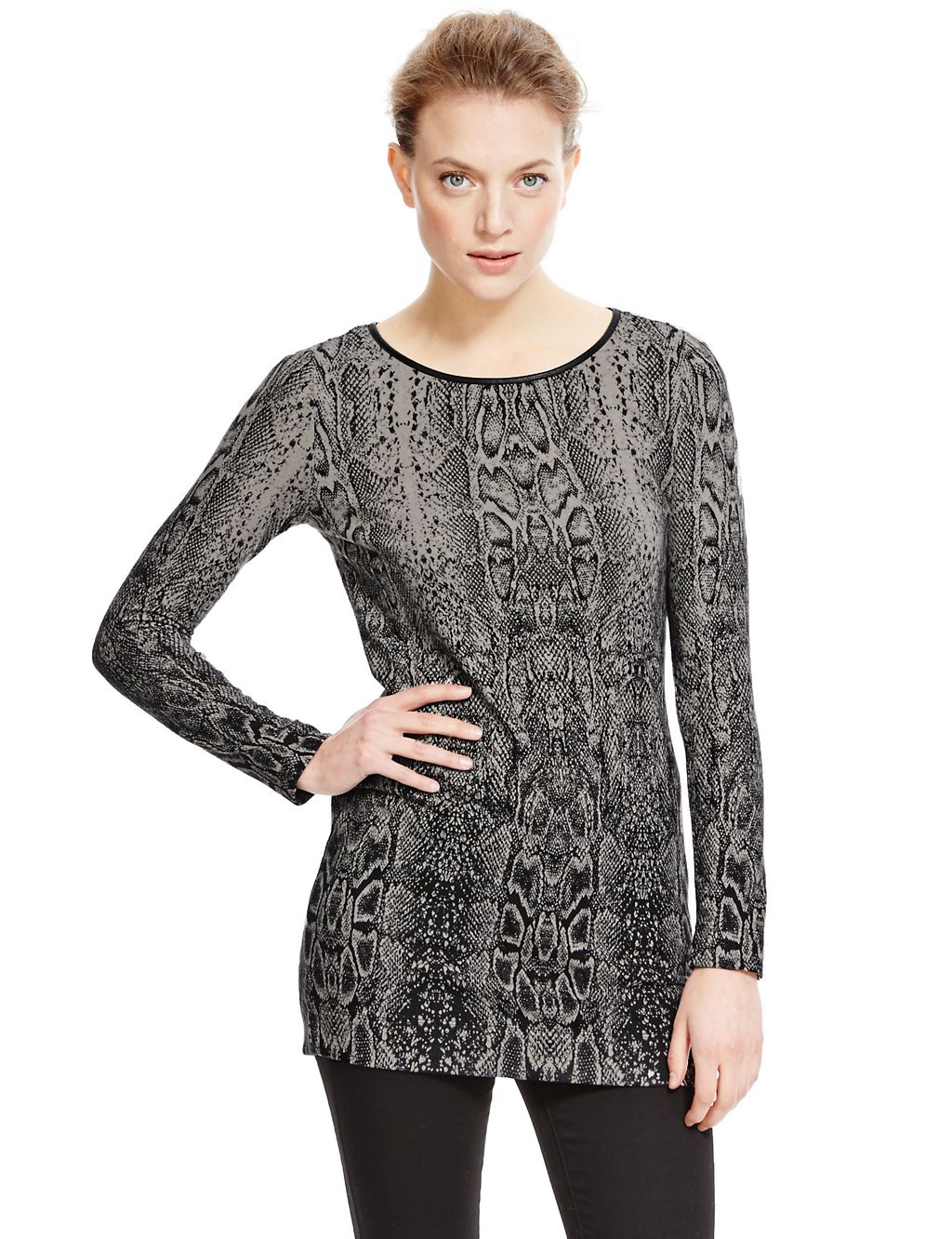 Faux Snakeskin Print Tunic 2 of 4