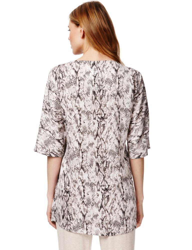 Faux Snakeskin Print Tunic 4 of 5