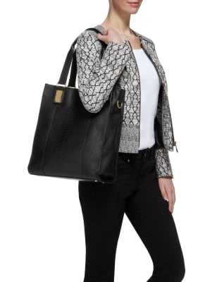 Snakeskin discount shopper bag