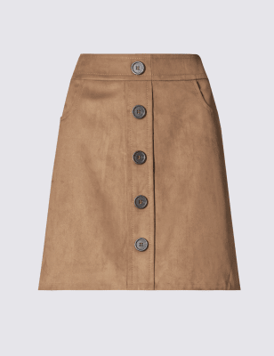 Faux suede a hotsell line mini skirt