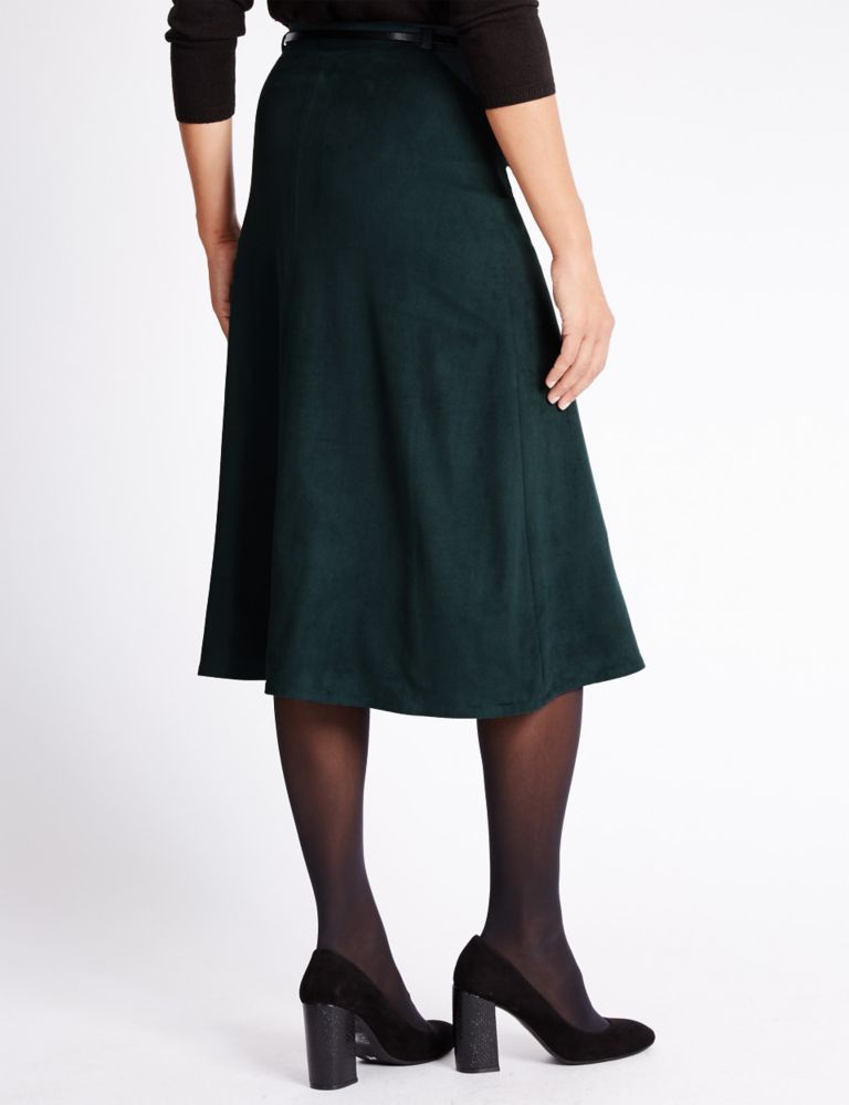 Faux Suede A-Line Skirt 3 of 3
