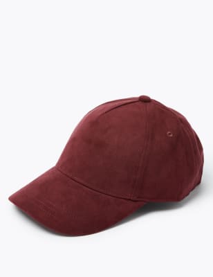 faux suede baseball cap