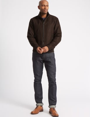 Marks and spencer faux suede outlet jacket