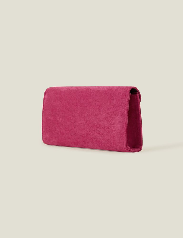 Faux Suede Chain Strap Clutch Bag 2 of 4