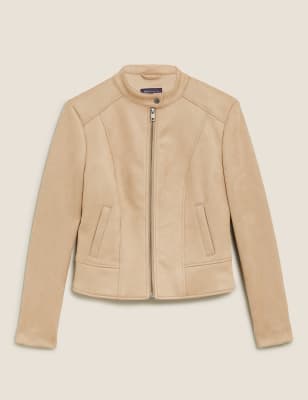 Marks and spencer suede on sale coat