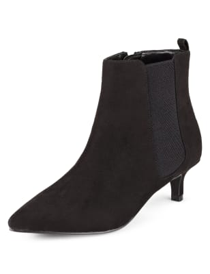 Faux suede 2025 pointed toe booties