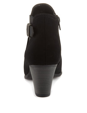 Faux Suede Strap Ankle Boots with Insolia® Image 2 of 5