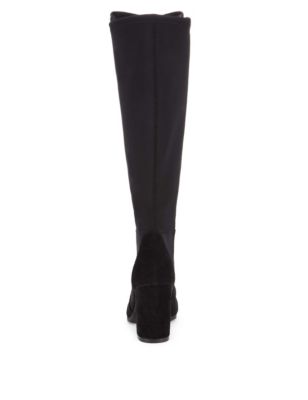 Faux Suede Stretch Block Heel Knee High Boots with Insolia® | M&S ...