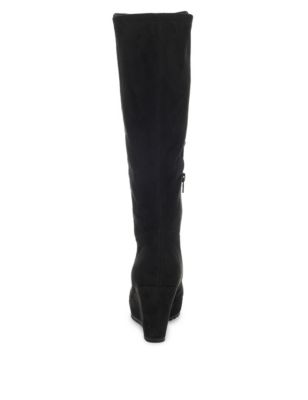 Faux Suede Stretch Zip Knee Boots with Insolia® | M&S Collection | M&S