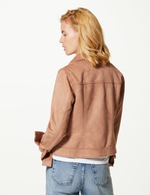 Merchant store hotsell suede trucker jacket