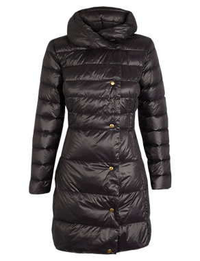 Feather & Down Asymmetric Padded Coat Image 2 of 7
