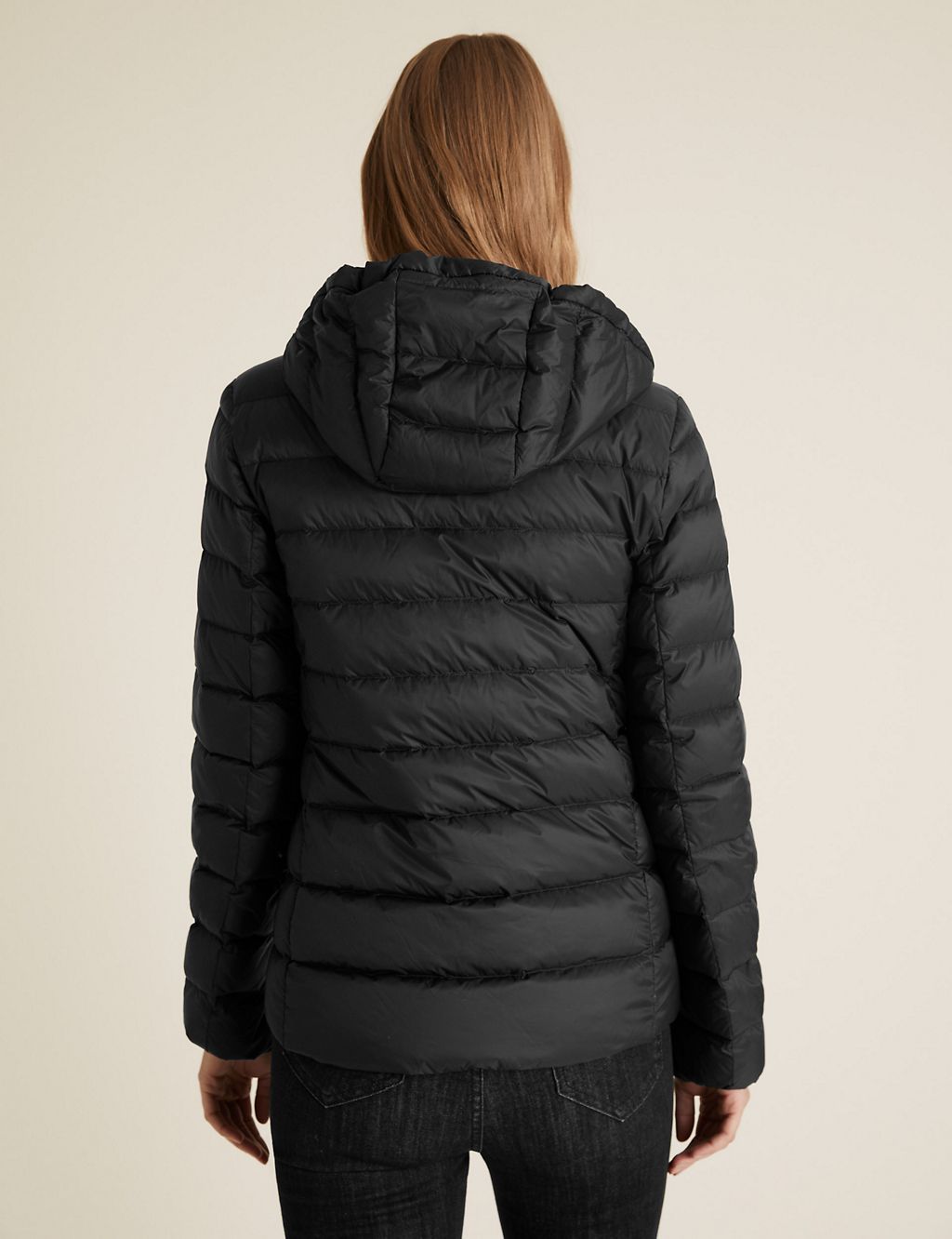 Feather & Down Hooded Short Puffer Jacket 6 of 7