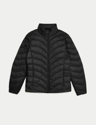 Black lightweight puffer outlet coat