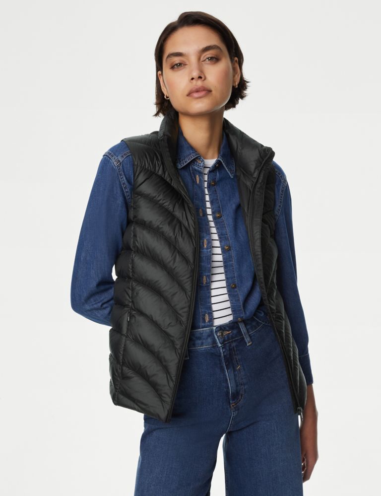 Feather & Down Packaway Puffer Gilet | M&S Collection | M&S